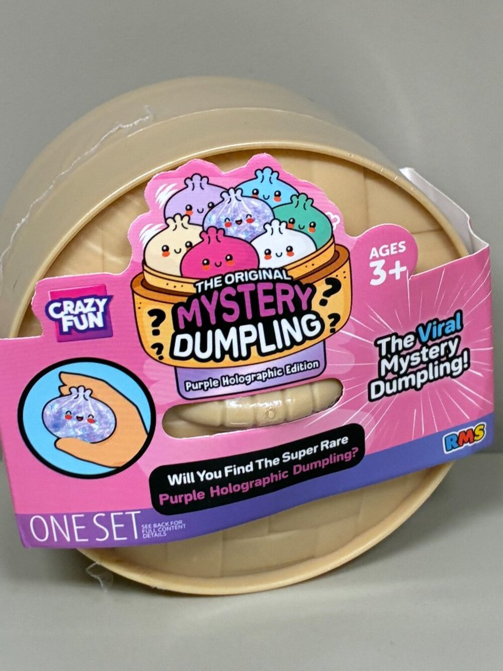 RMS Crazy Fun Mystery Dumpling Purple Holographic Edition Squishy Toy